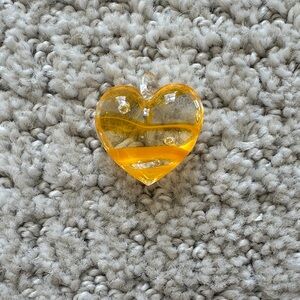 Yellow Heart Glass Pendant